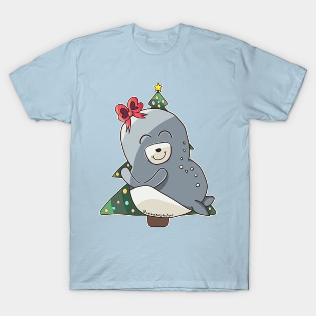 Christmas Seal T-Shirt by nonbeenarydesigns